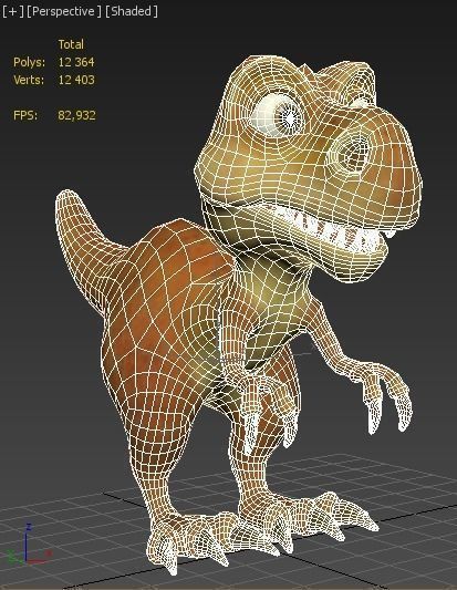 Dino family Low-poly 3D model_30