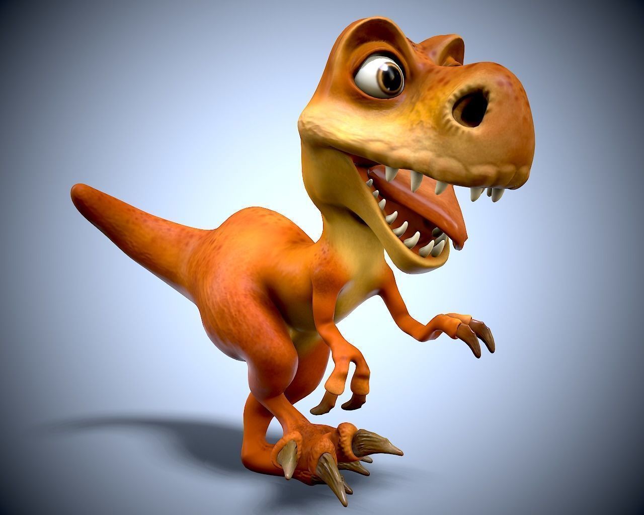 Dino family Low-poly 3D model_19