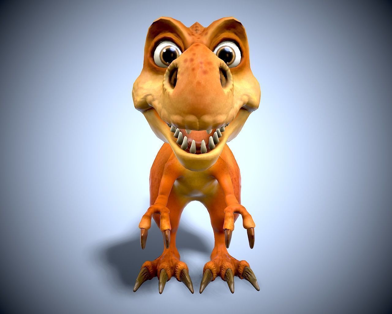 Dino family Low-poly 3D model_24