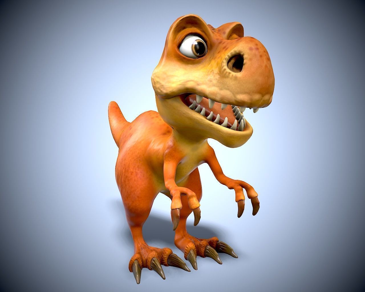 Dino family Low-poly 3D model_20