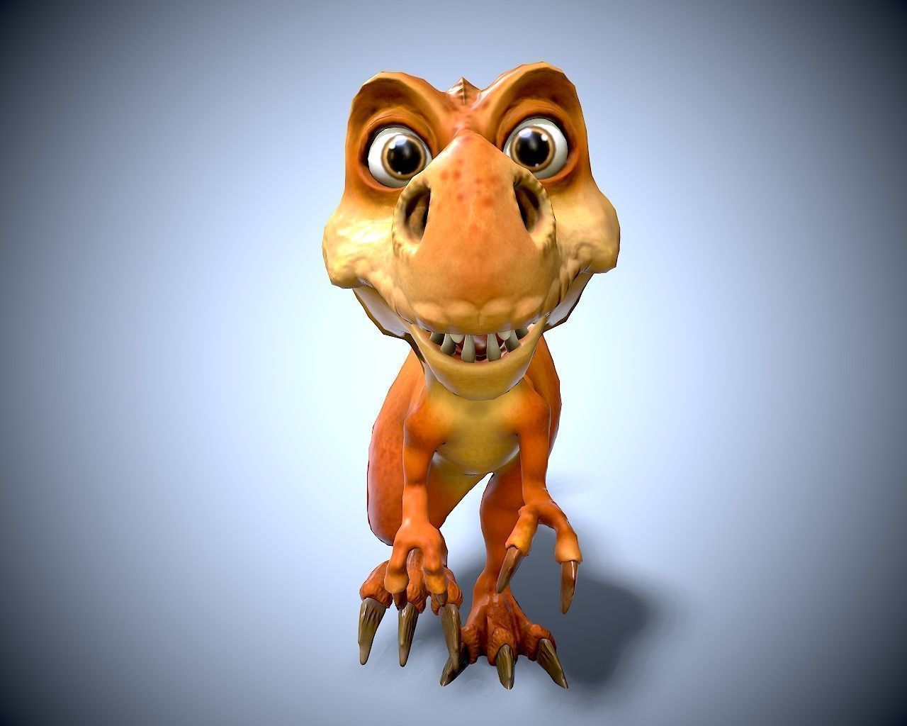 Dino family Low-poly 3D model_27