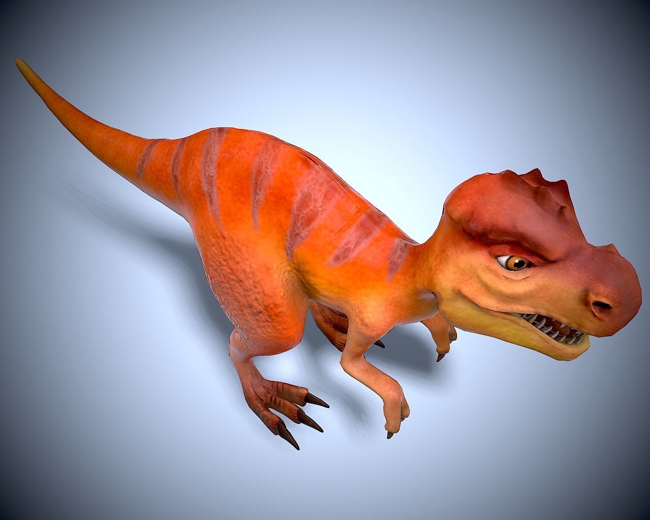 Dino family Low-poly 3D model_12