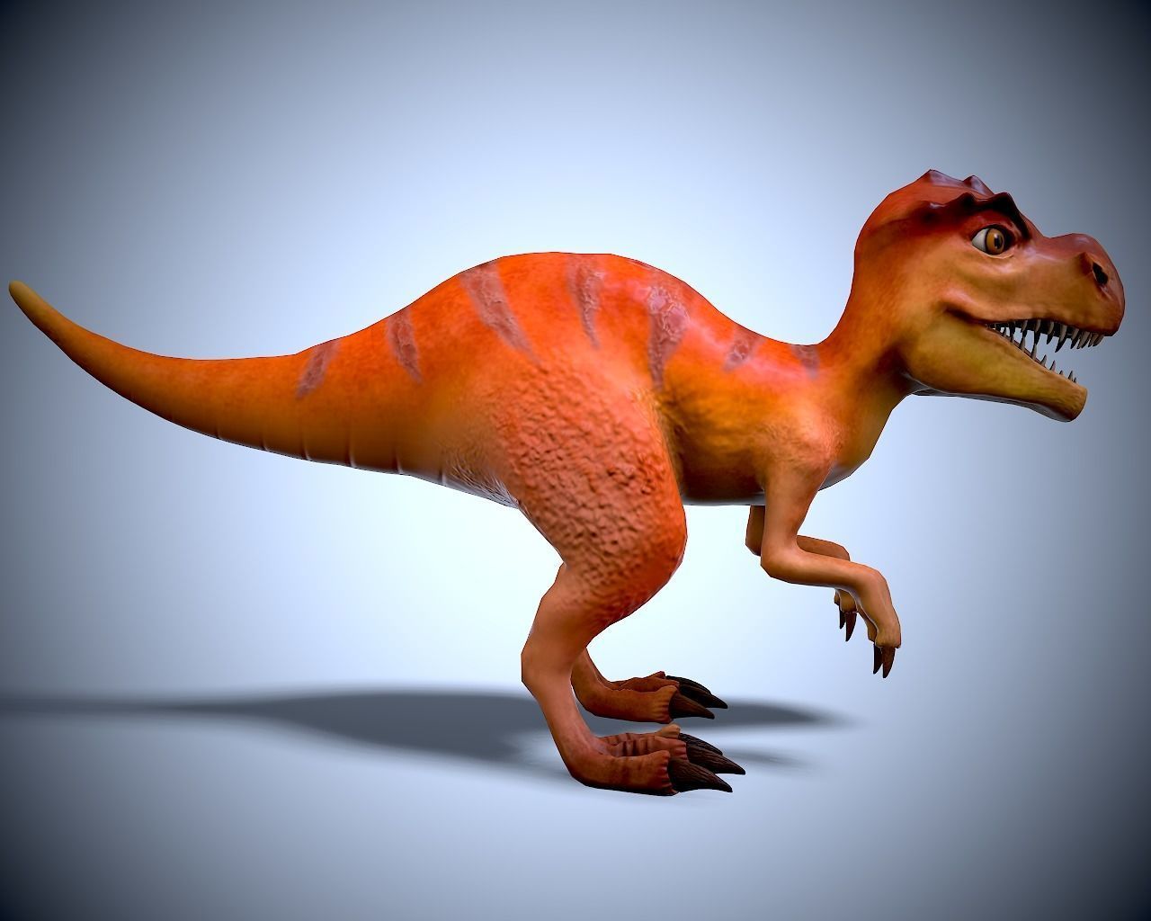 Dino family Low-poly 3D model_13