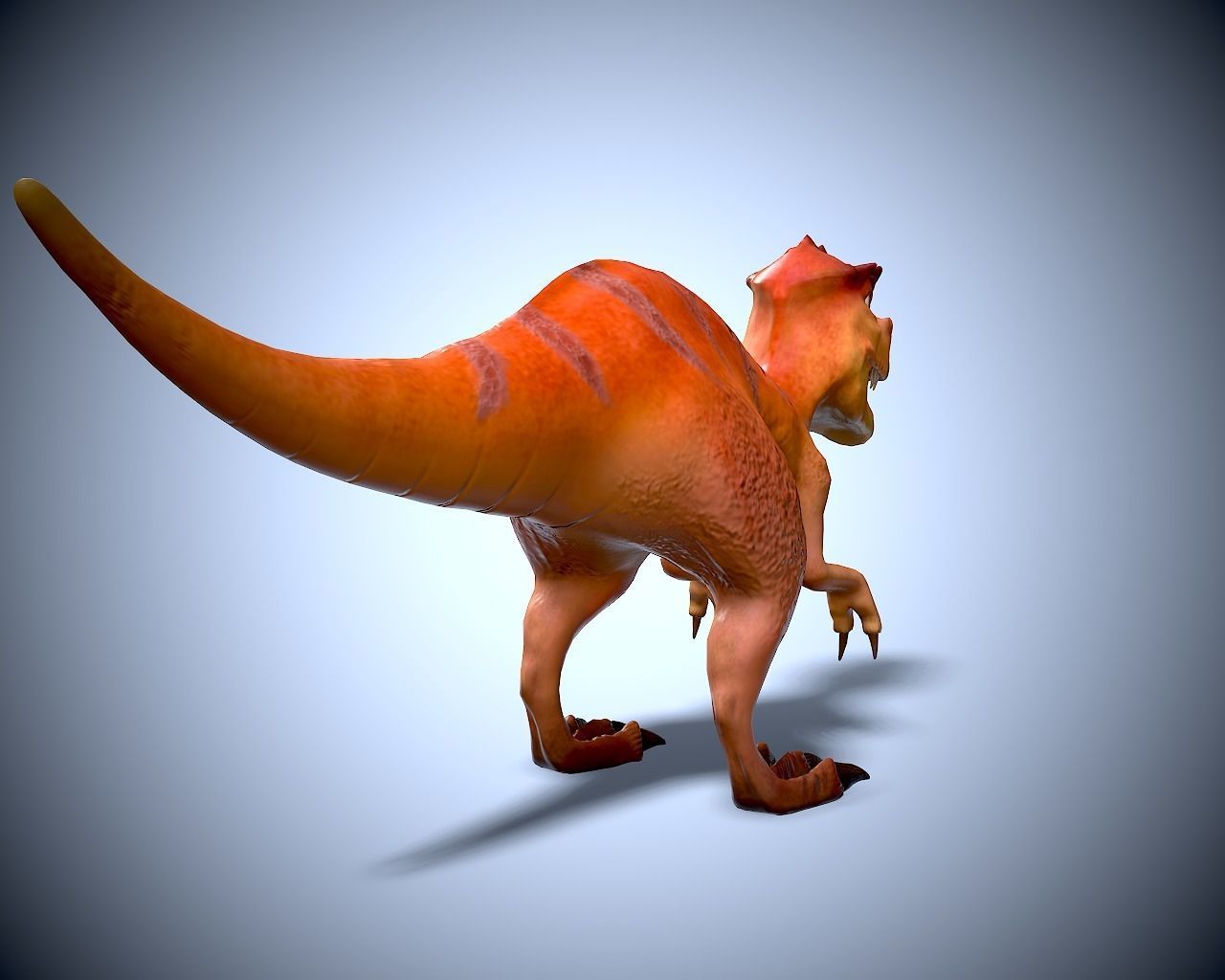 Dino family Low-poly 3D model_9