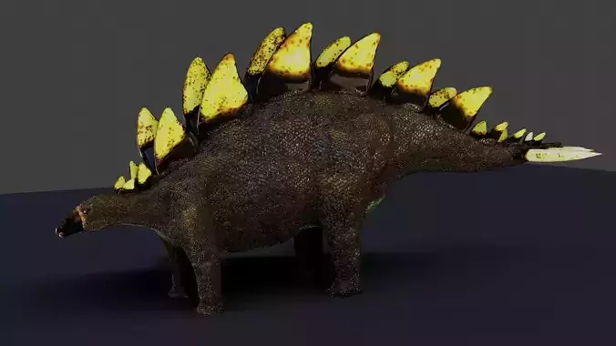 Stegosaurus dinosaur Low-poly 3D model