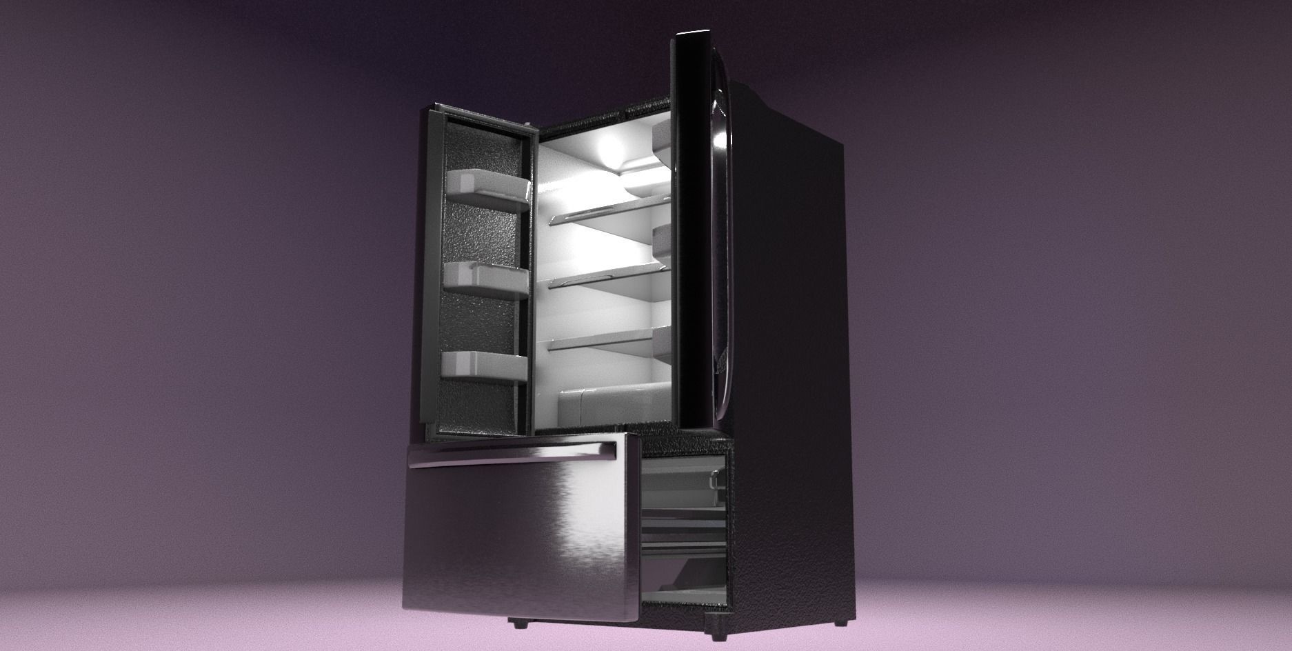 Refrigerator 3D model_1