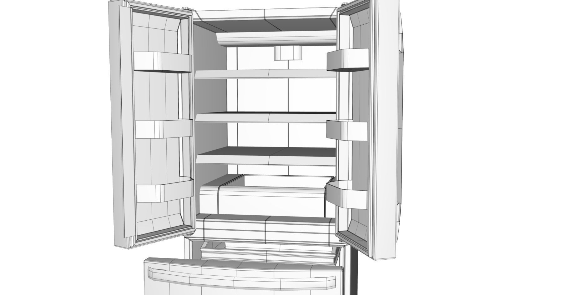 Refrigerator 3D model_3