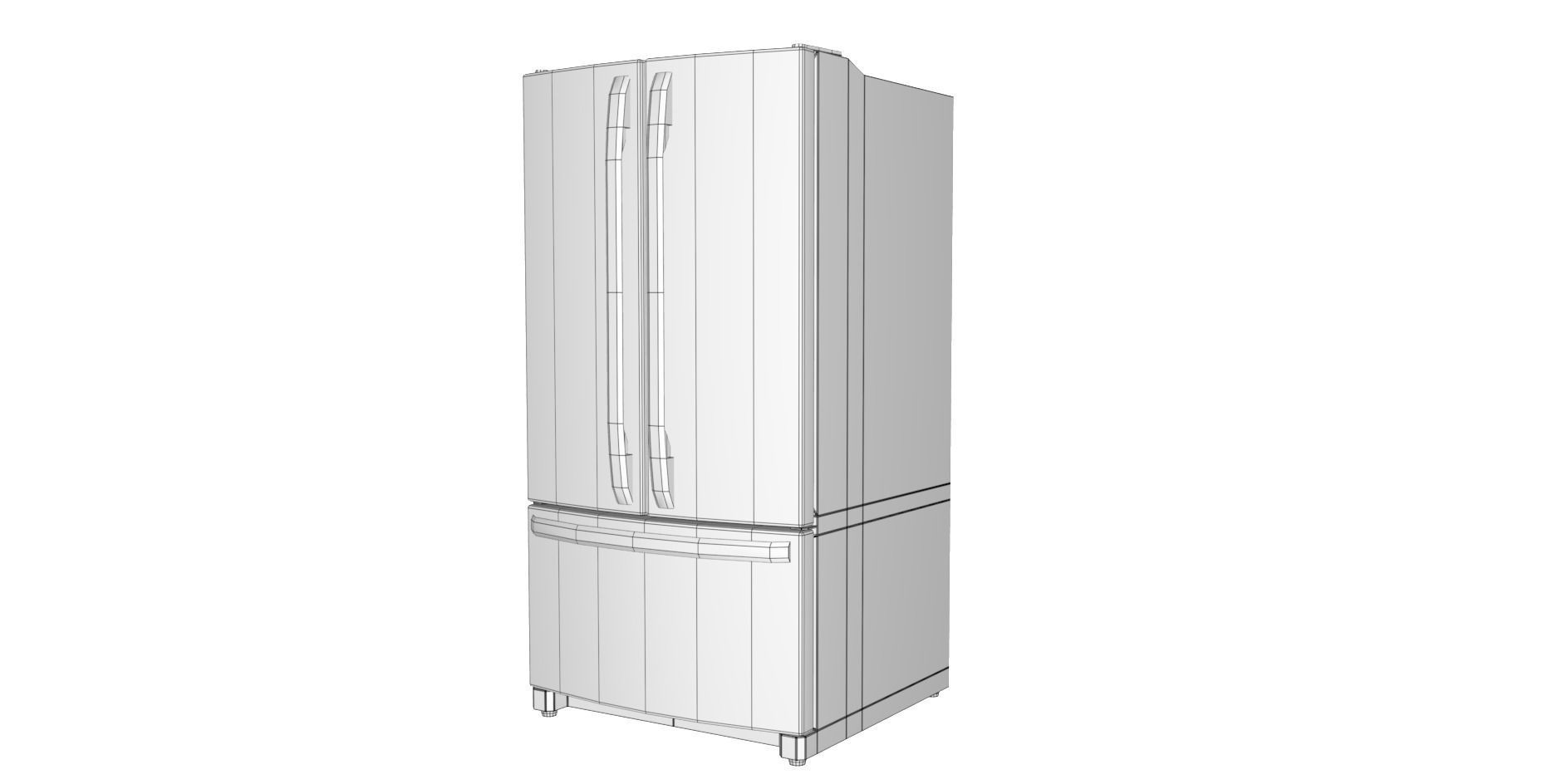 Refrigerator 3D model_2