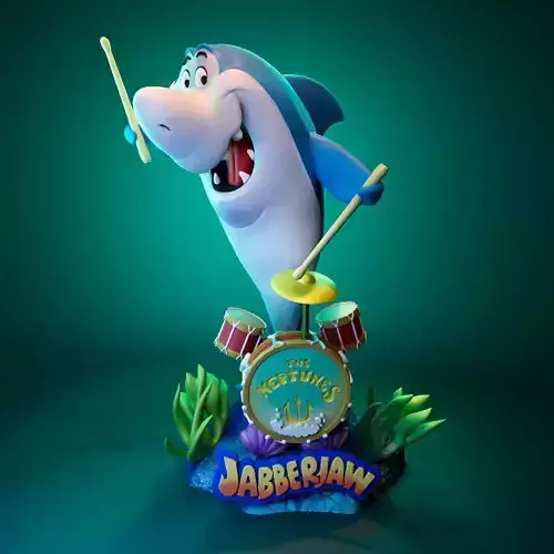 Jabberjaw shark with drums