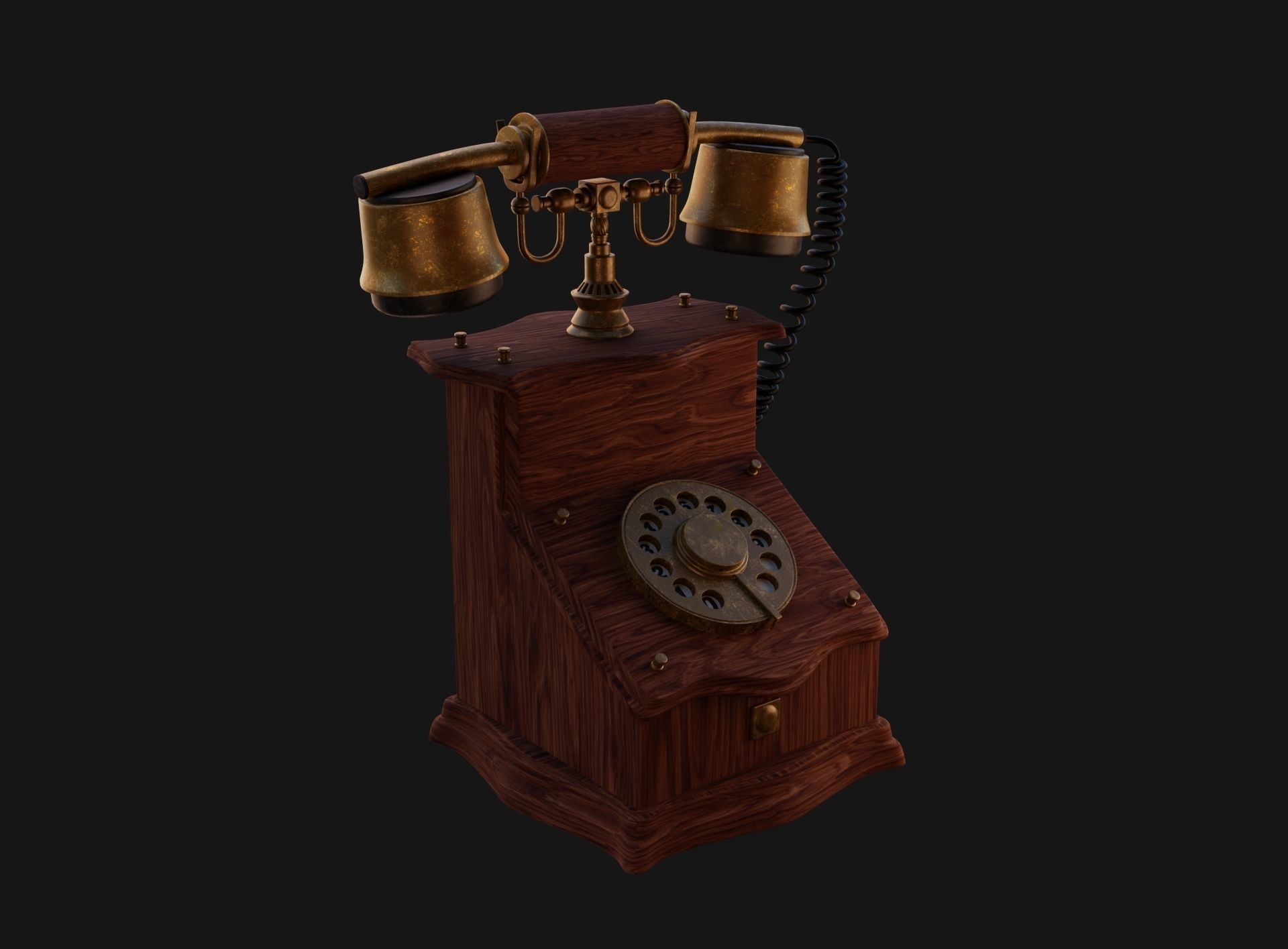 Old phone 3D model 3D model_1