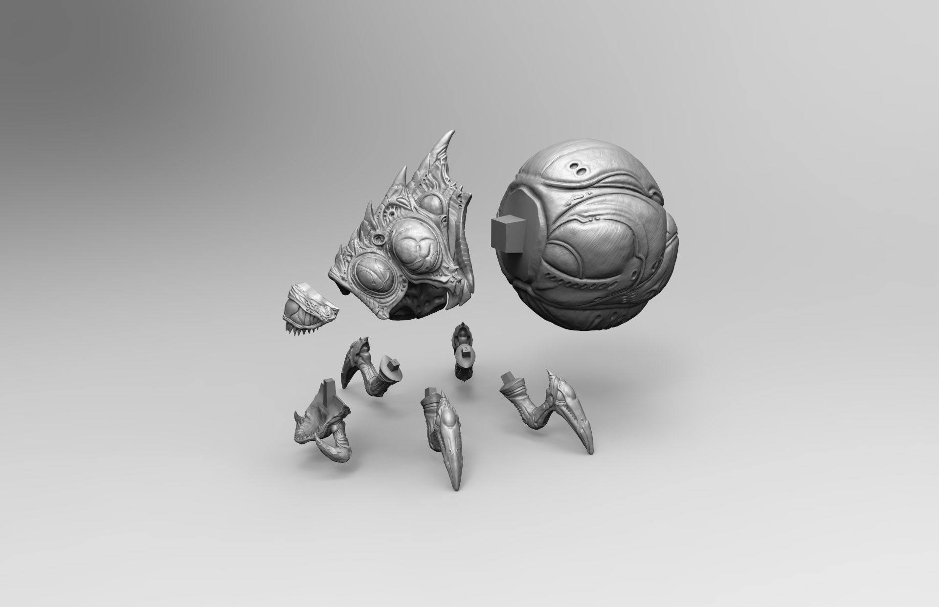 StarCraft2 Baneling 3D print model_7