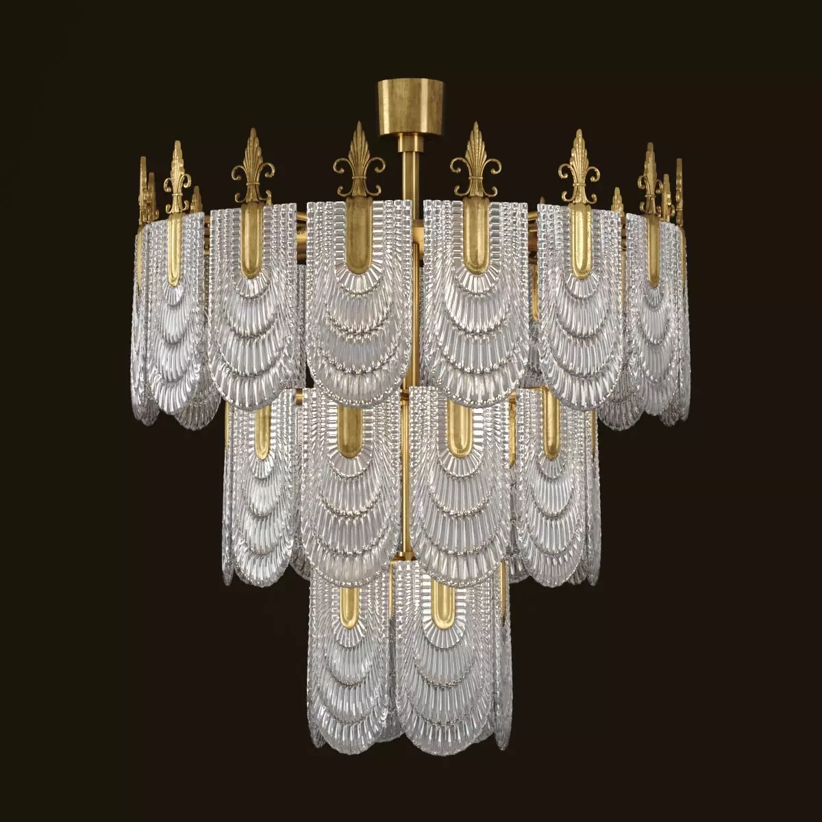 Large Italian Murano Chandelier 3D model