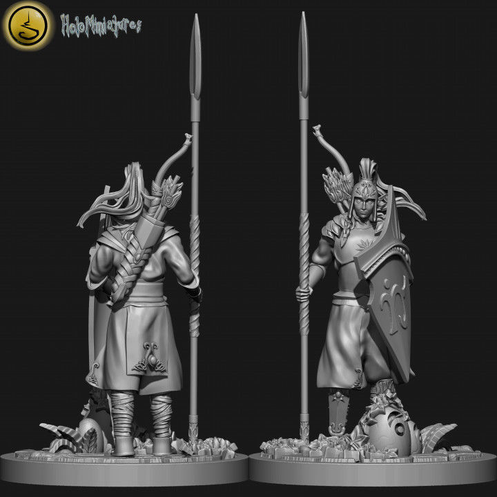 Highborn elves spearmen and sea guard unit 3D print model_6