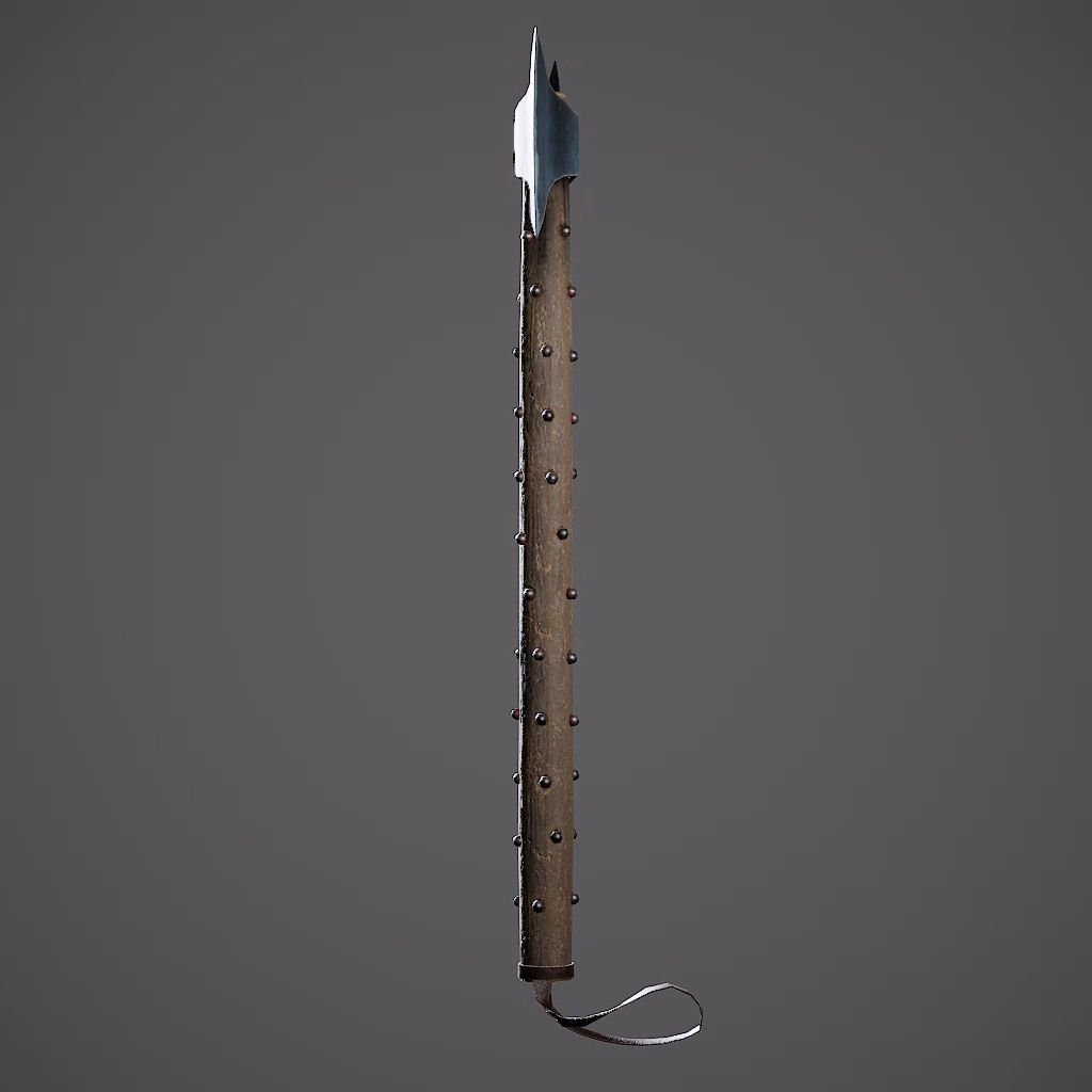 Double Axe Low-poly 3D model_44