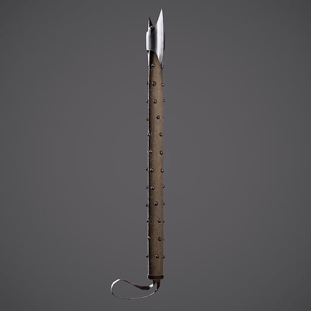 Double Axe Low-poly 3D model_21