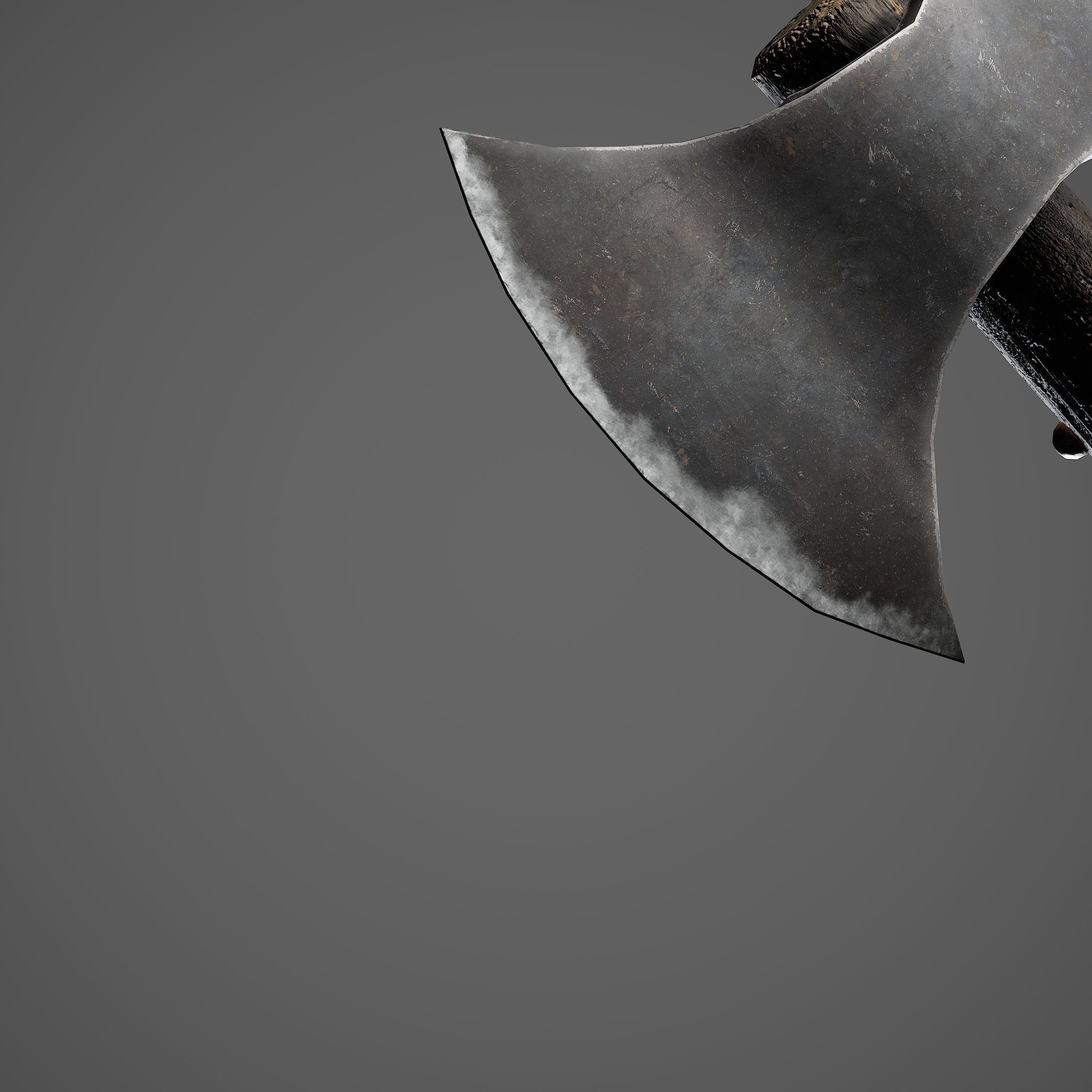 Double Axe Low-poly 3D model_4