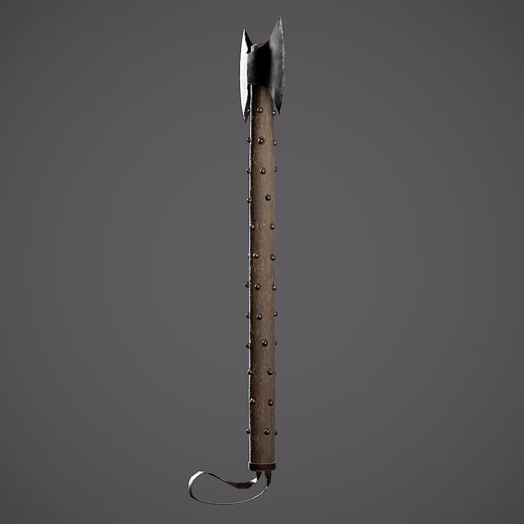 Double Axe Low-poly 3D model_22