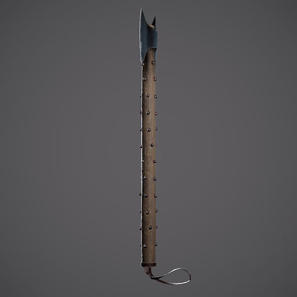 Double Axe Low-poly 3D model_43