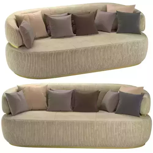 Nubuck Italian Sofa 3D model