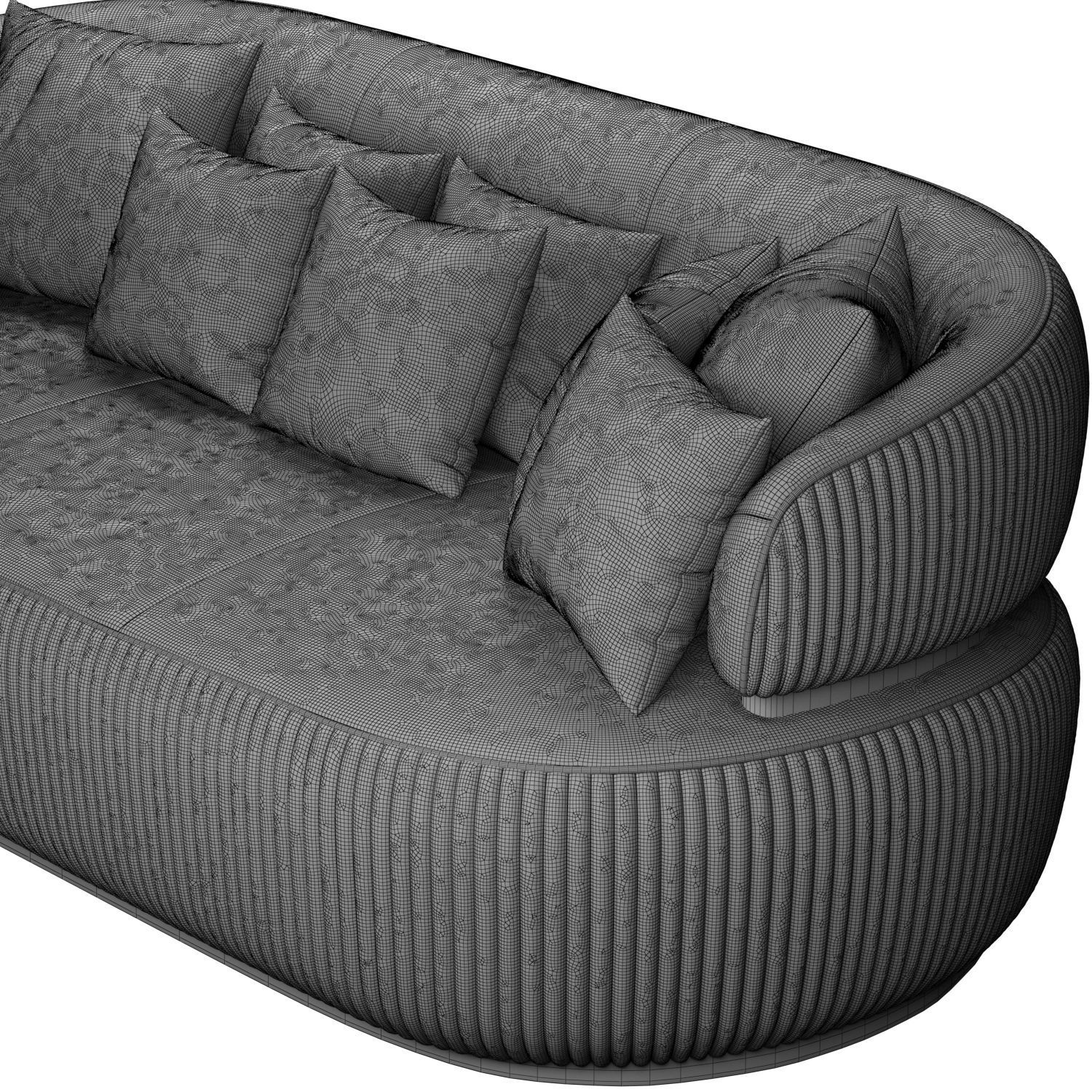 Nubuck Italian Sofa 3D model_4