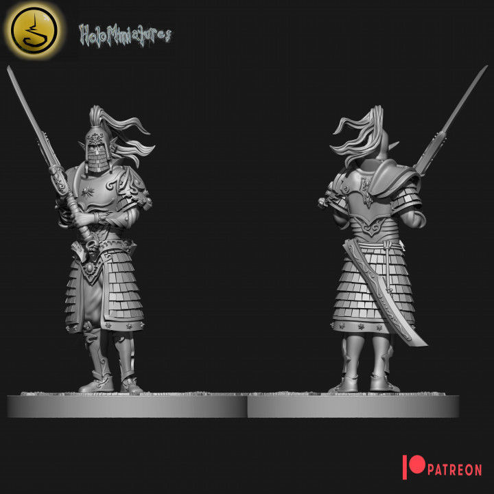 Highborn elves Sword masters 3D model 3D printable | CGTrader
