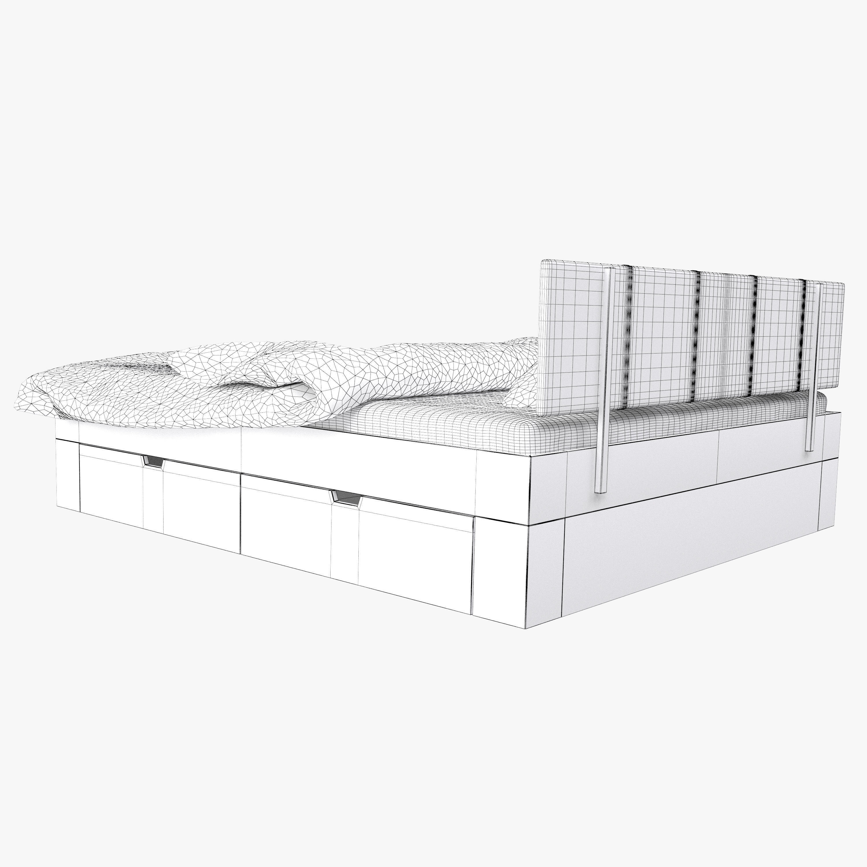 Castlecoote bed 3D model_10