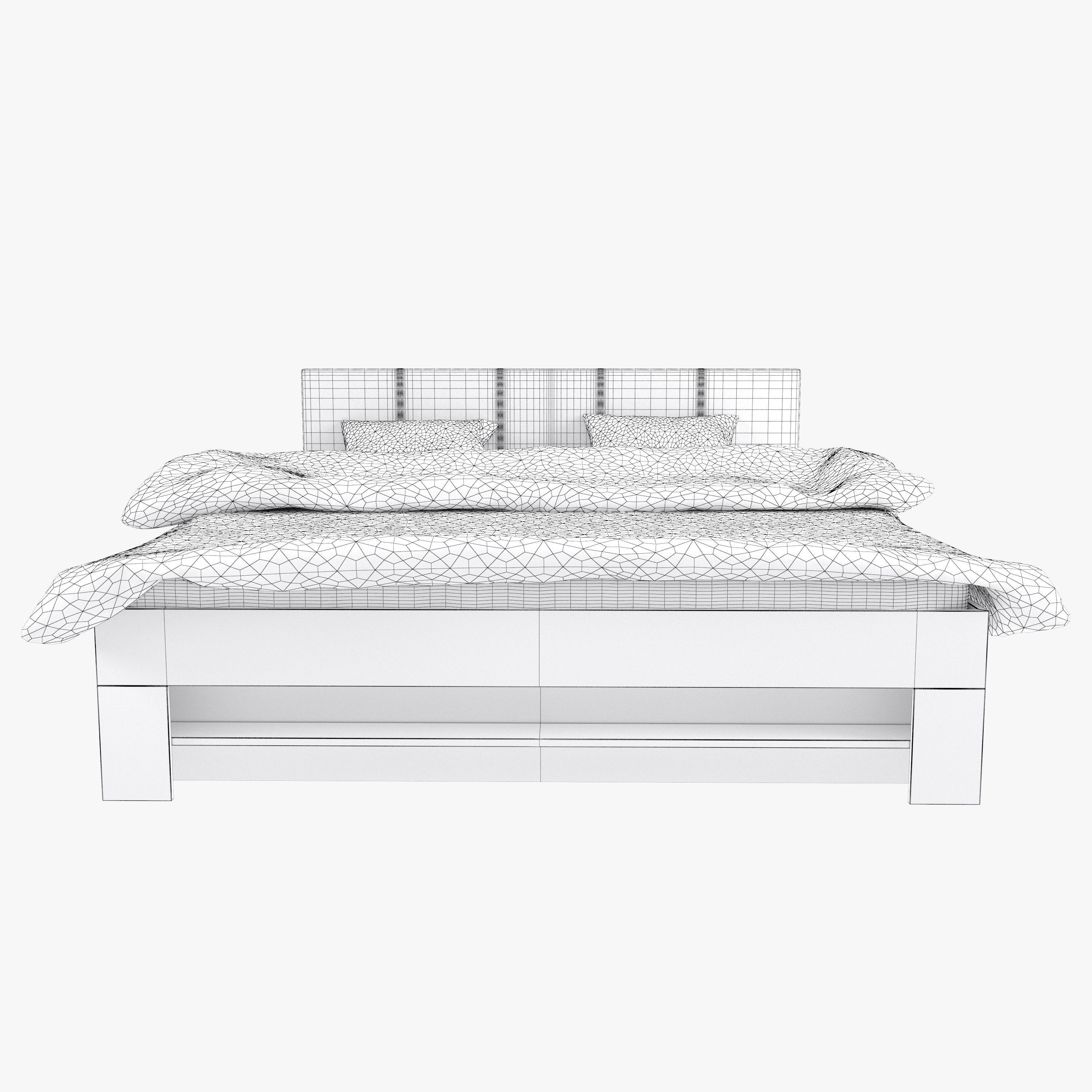 Castlecoote bed 3D model_8