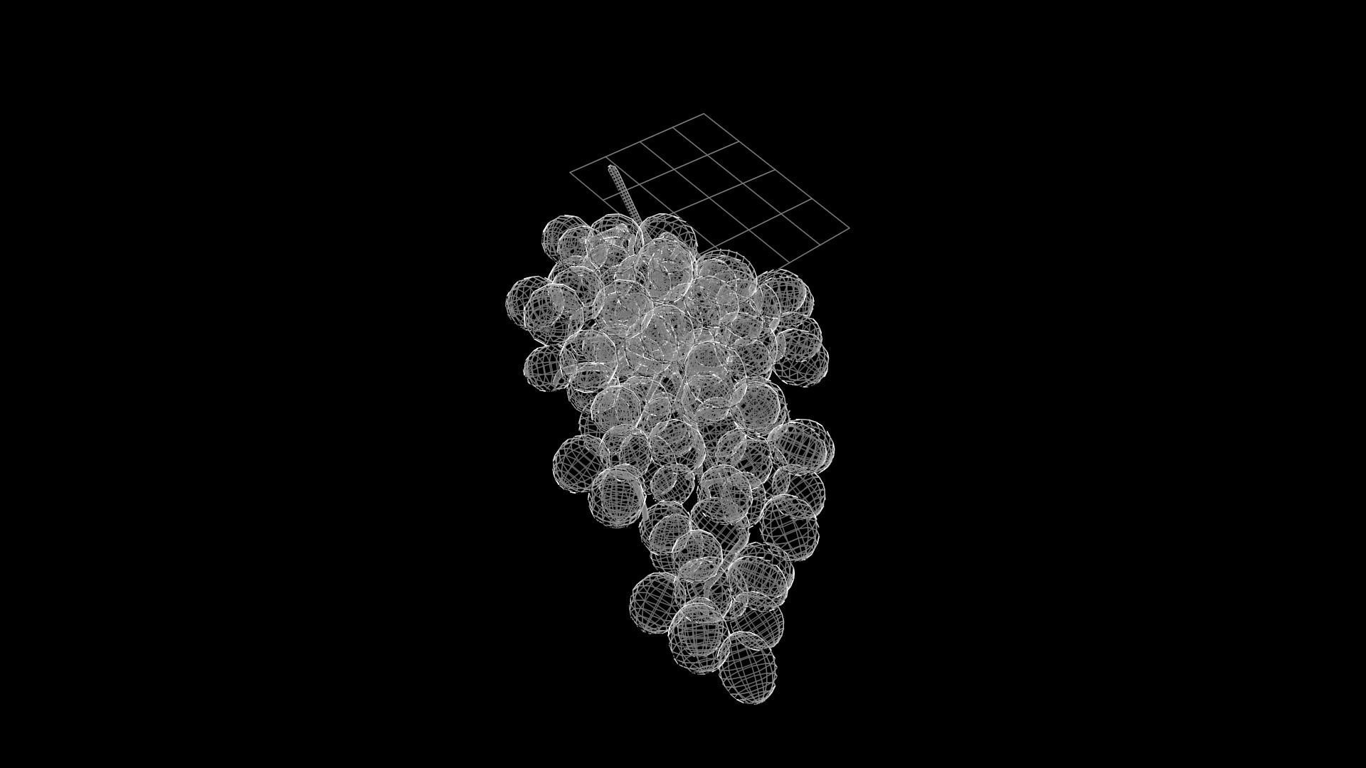 Grapes Low-poly 3D model_6