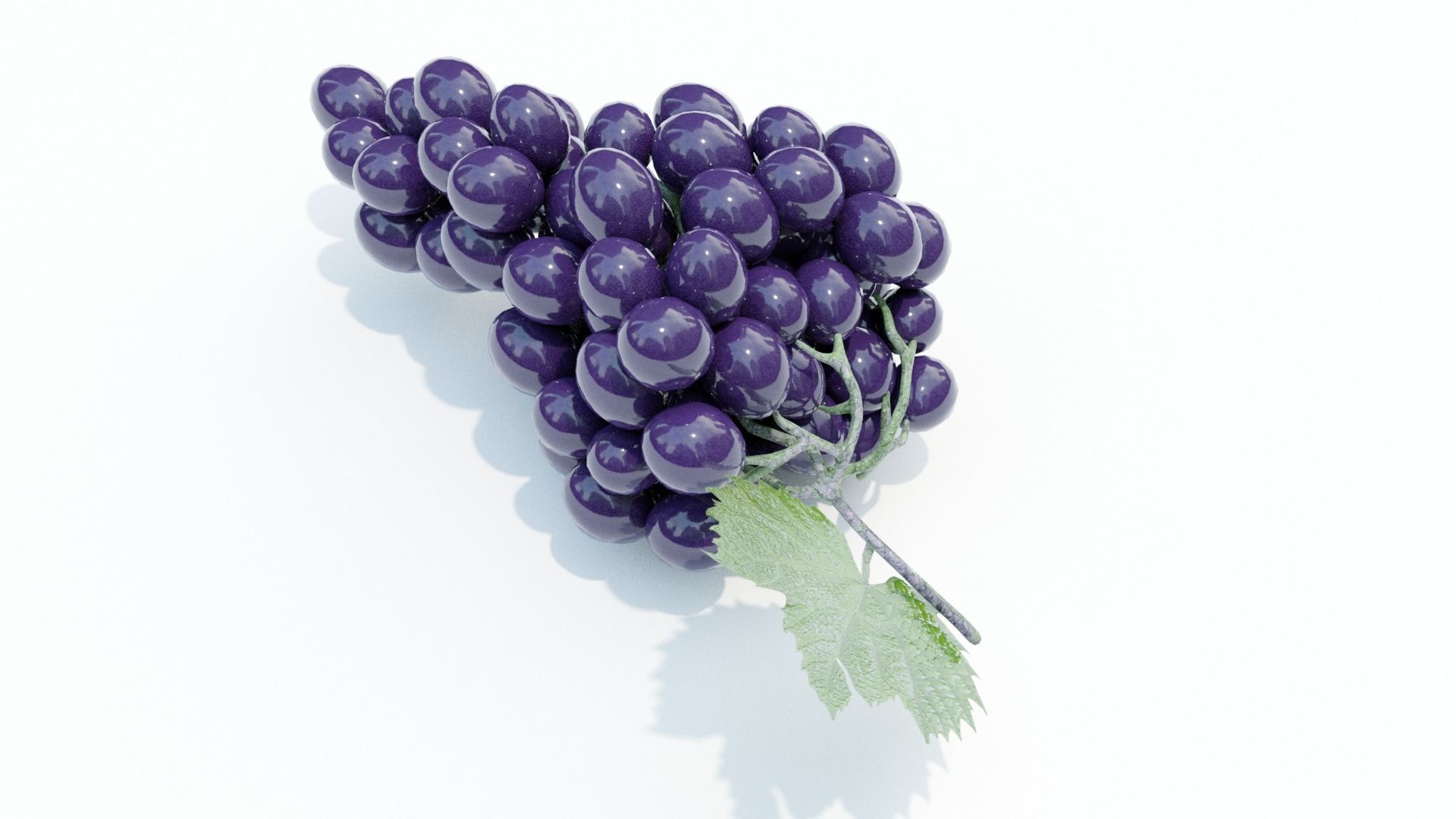Grapes Low-poly 3D model_4