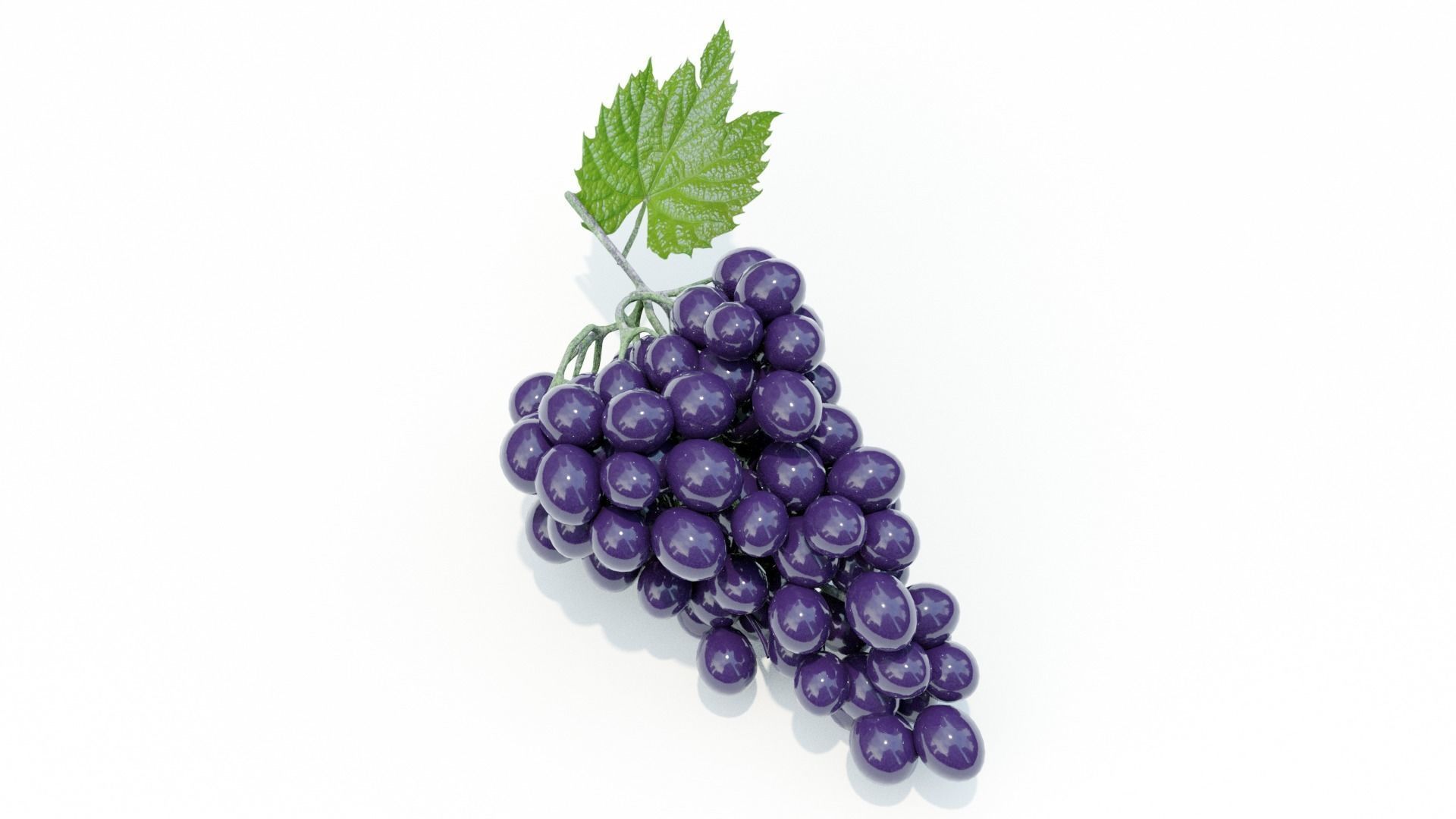 Grapes Low-poly 3D model_1