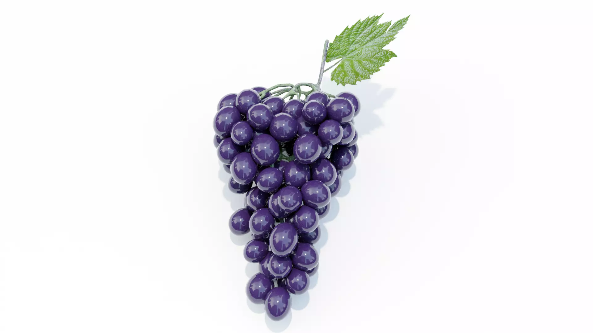 Grapes Low-poly 3D model_0