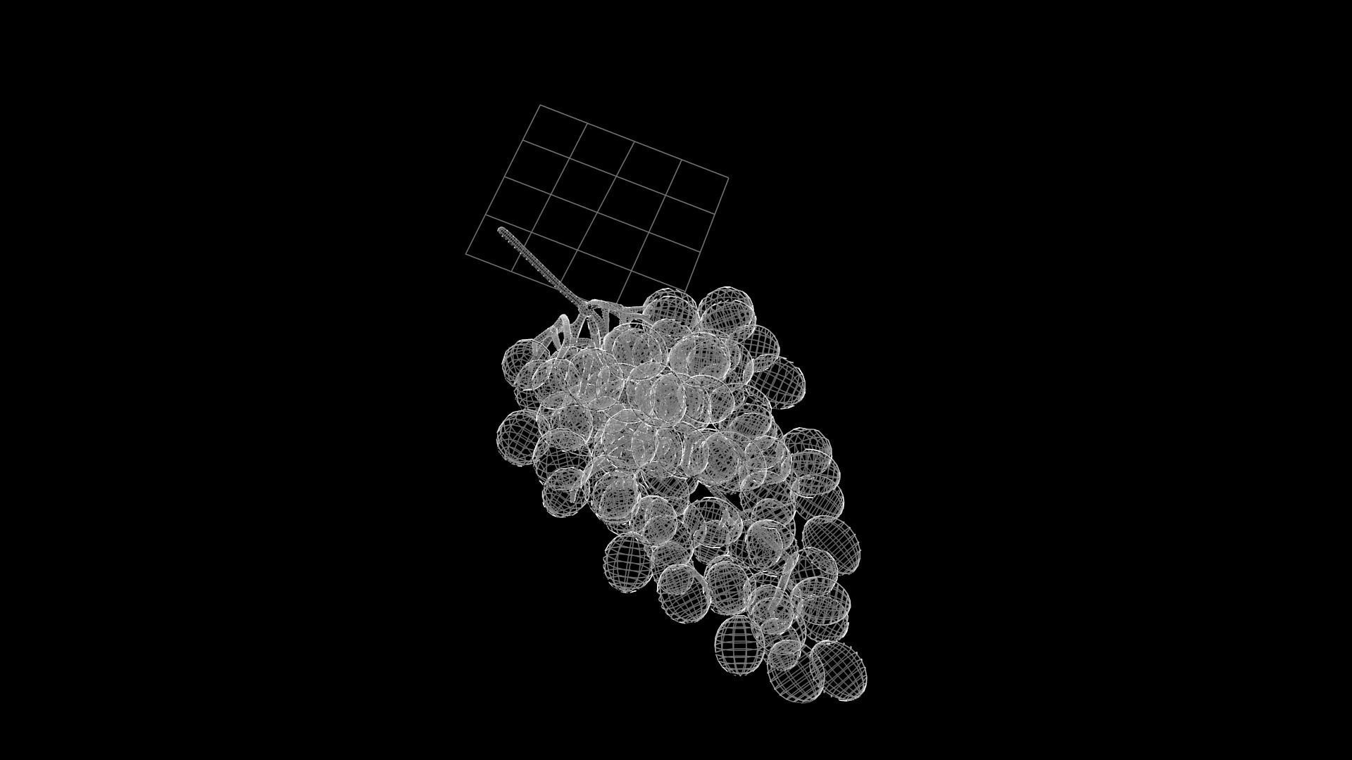 Grapes Low-poly 3D model_7
