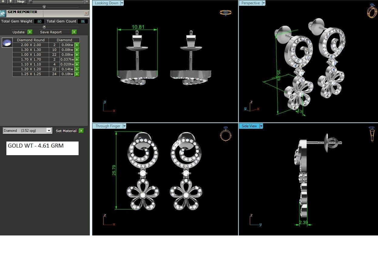 Earrings - 99 3D print model_1