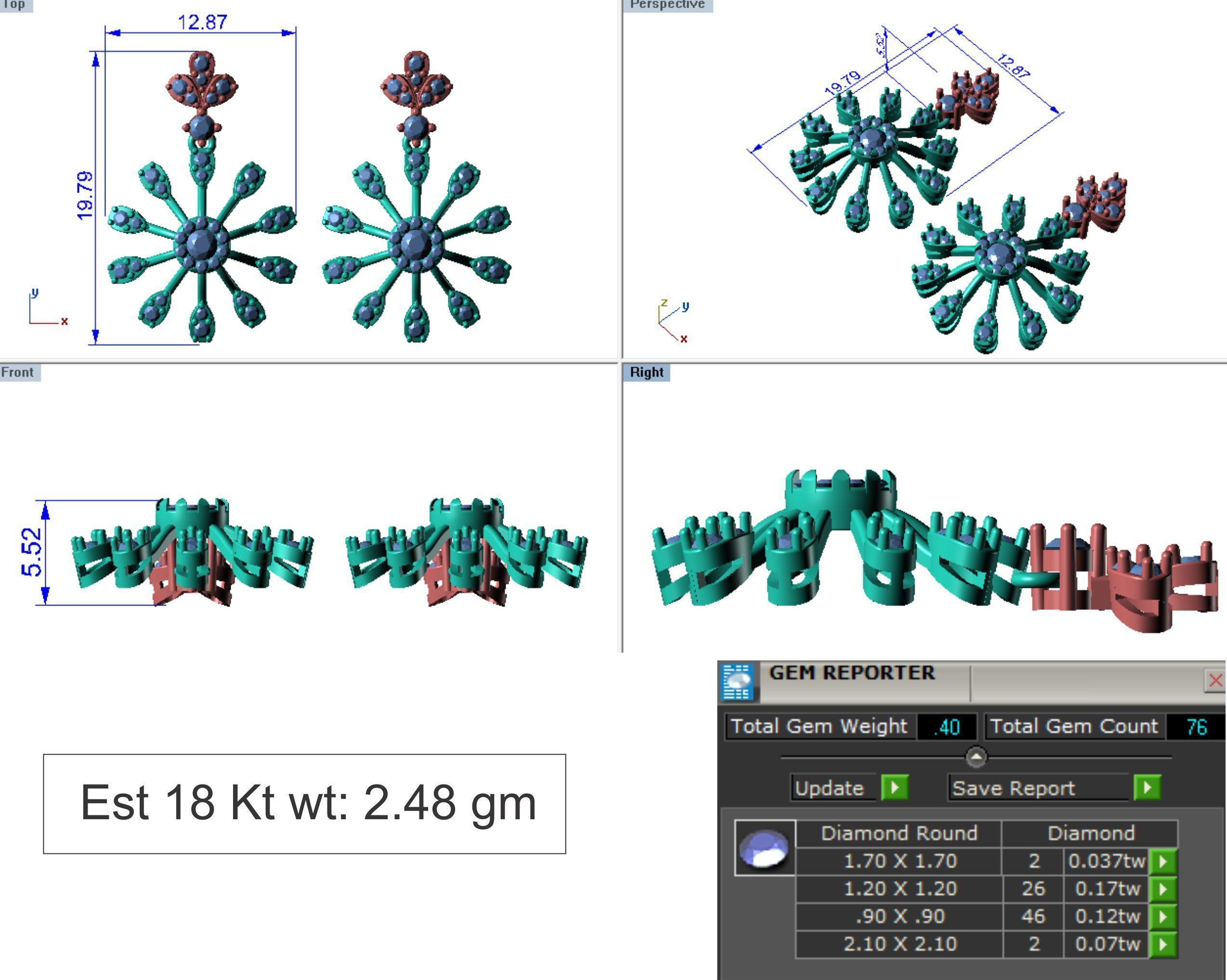 Earrings - 67 3D print model_3