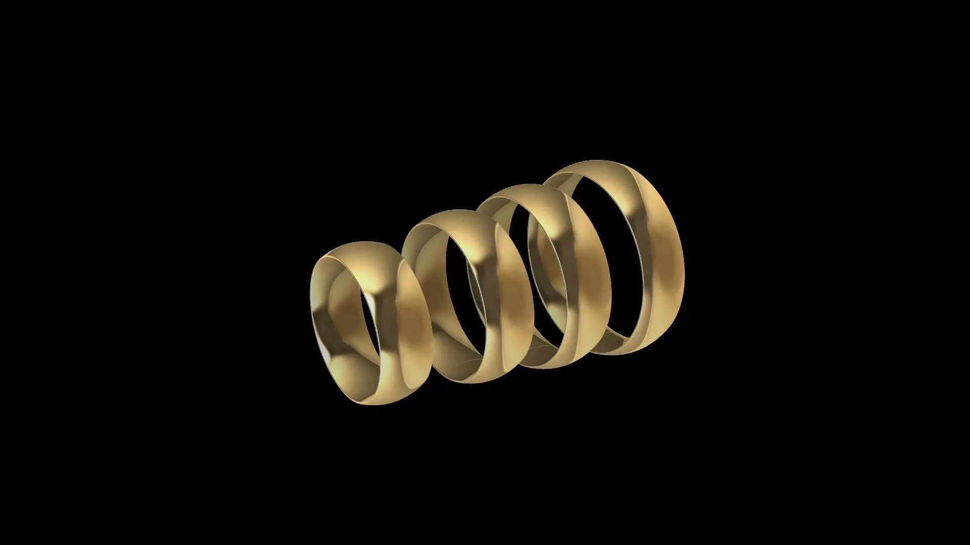 4 sizes wedding band 666 stl verified 3D print model