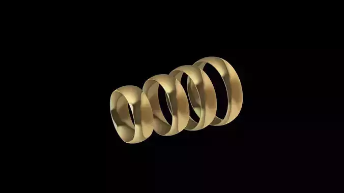 4 sizes wedding band 666 stl verified 3D print model