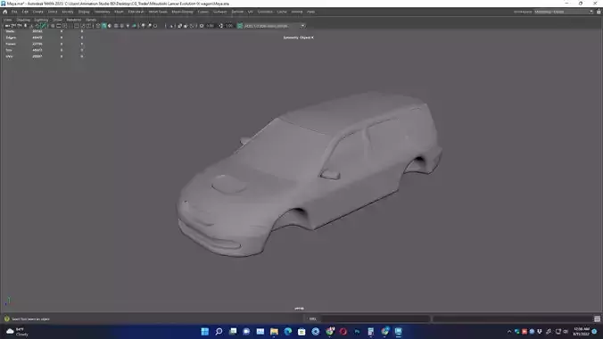 Mitsubishi Lancer Evolution IX body for 3d printing Free 3D model