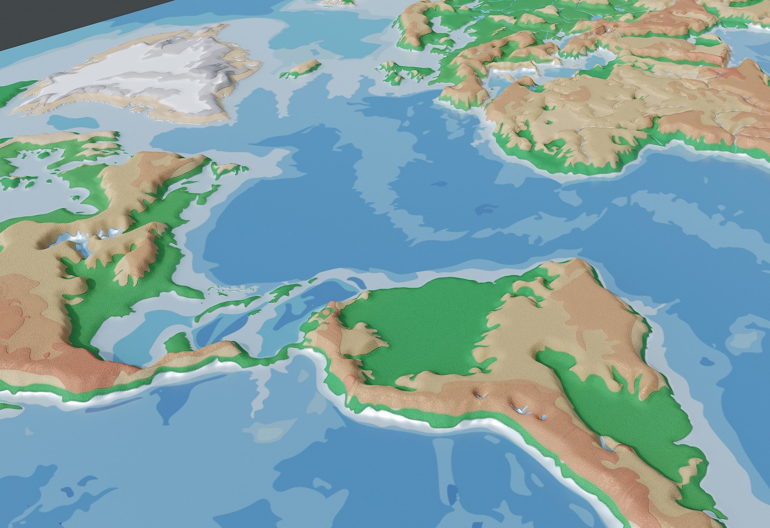  Topography of the earth 3D model_2