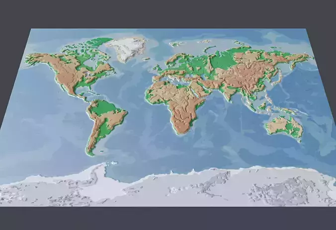  Topography of the earth 3D model