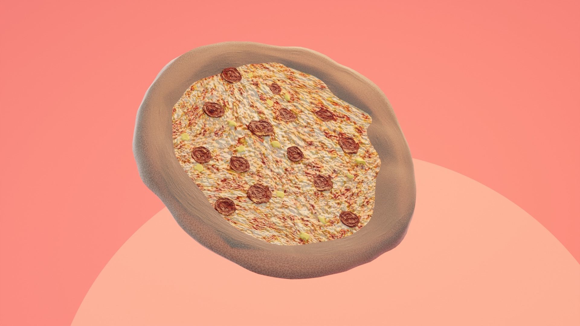 Pepperoni pizza 3D model_7