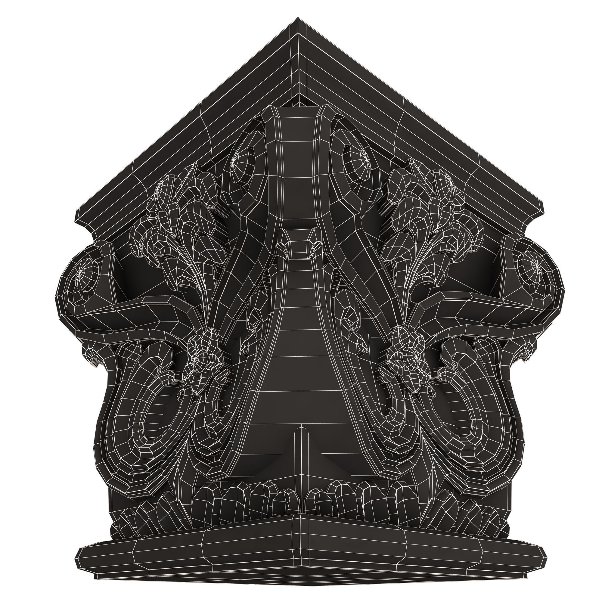 Carved Capital 0702 Low-poly 3D model_15