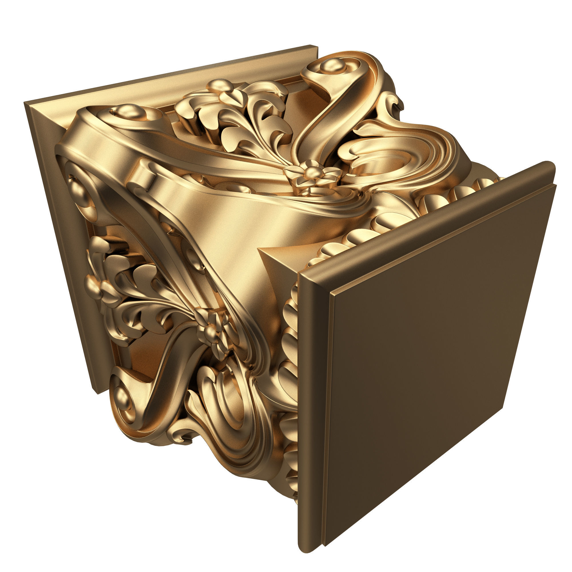 Carved Capital 0702 Low-poly 3D model_5