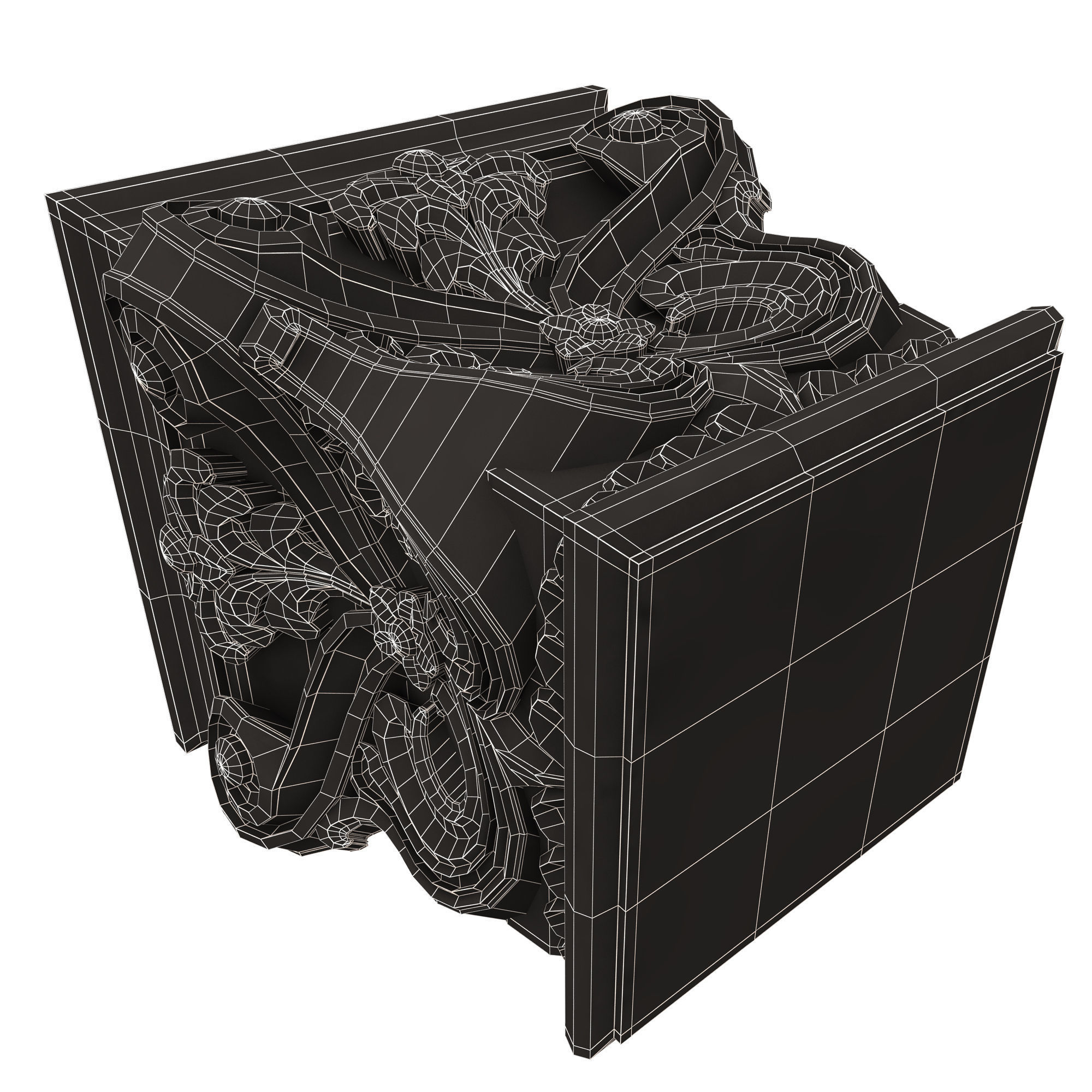 Carved Capital 0702 Low-poly 3D model_17