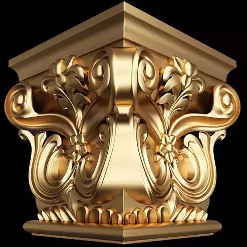 Carved Capital 0702 Low-poly 3D model