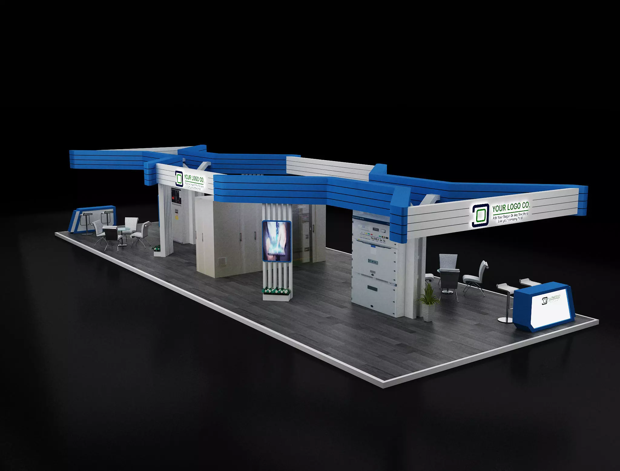 Booth Exhibition Stand a 619a 3D model_0