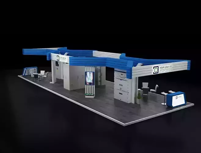 Booth Exhibition Stand a 619a 3D model