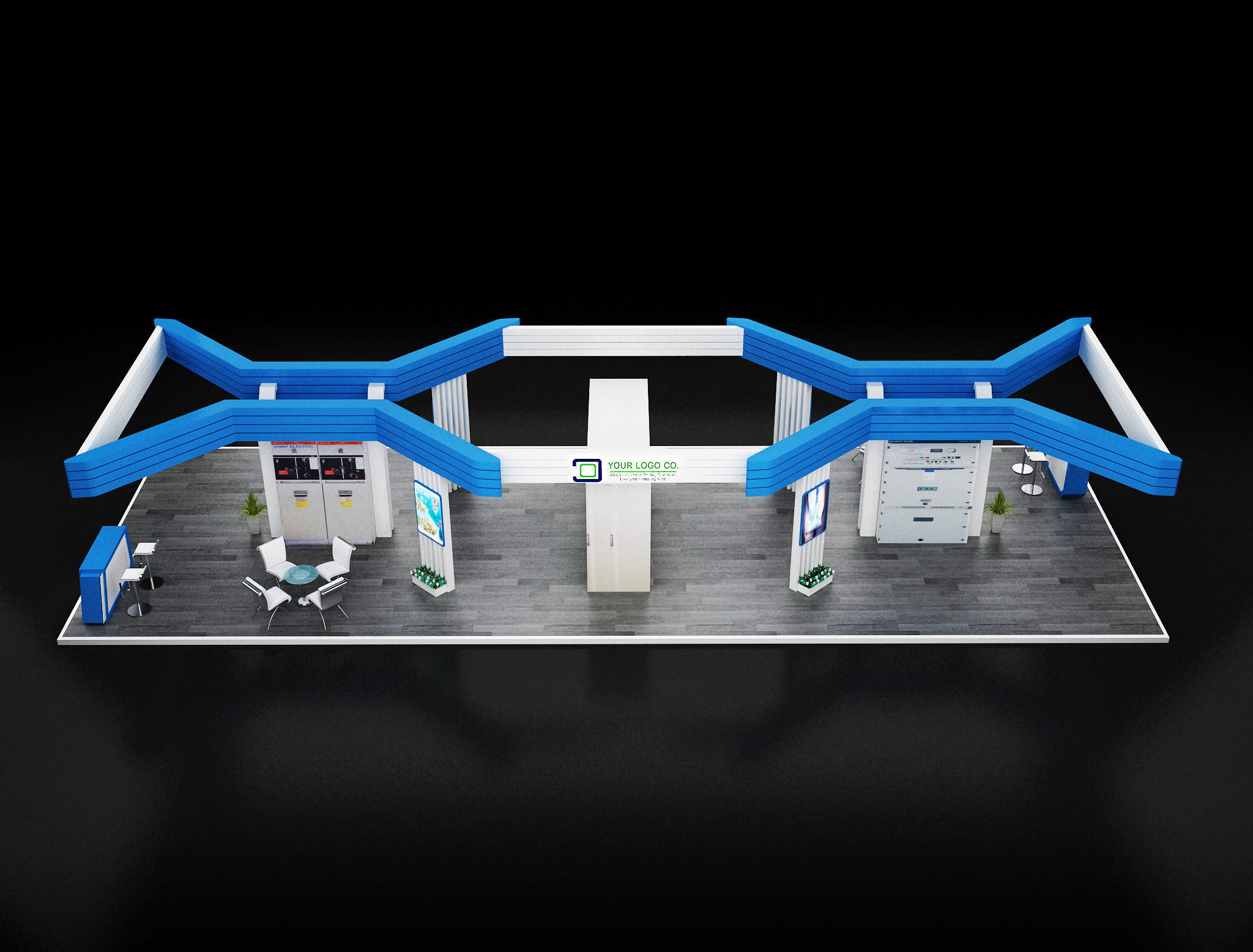 Booth Exhibition Stand a 619a 3D model_4