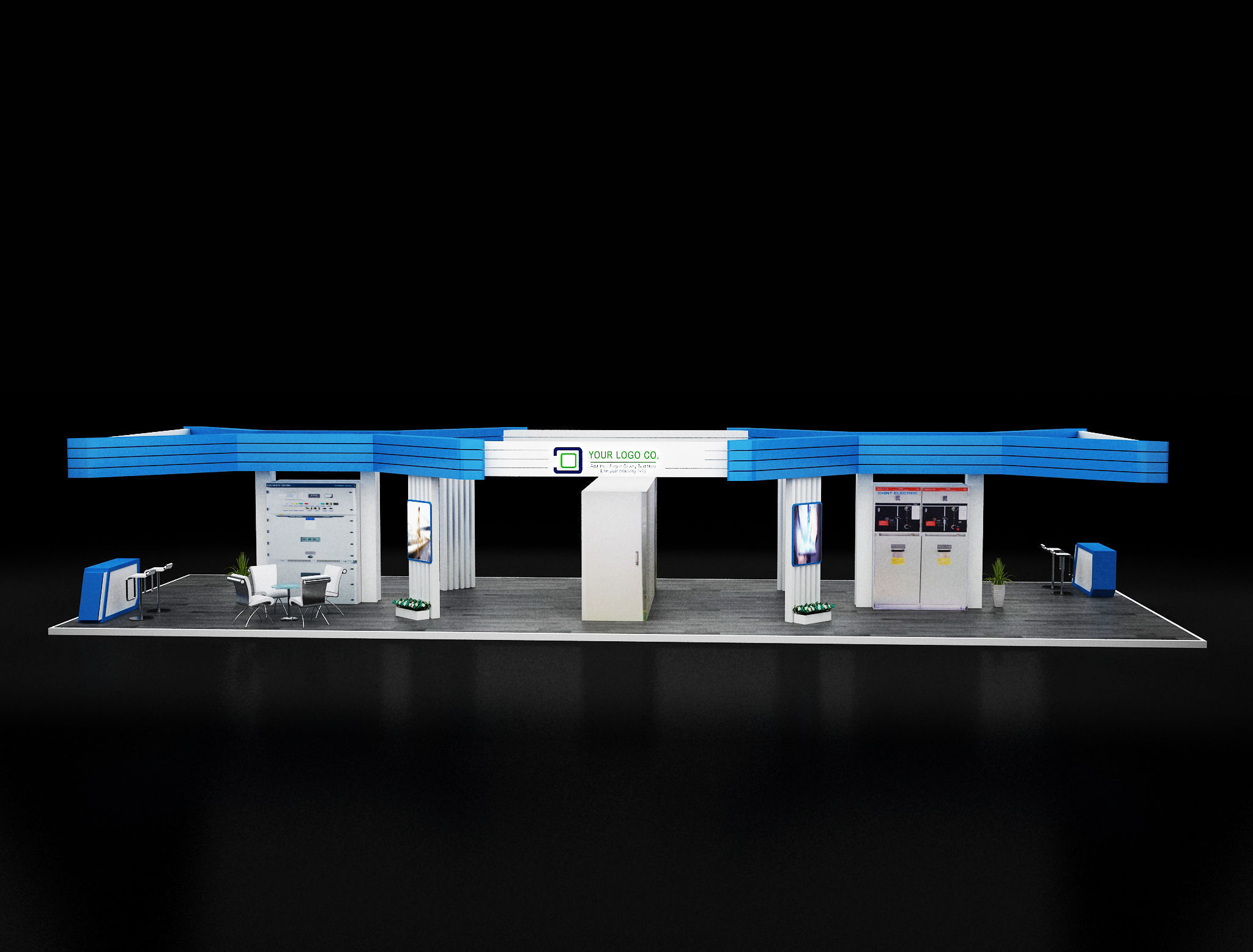 Booth Exhibition Stand a 619a 3D model_16