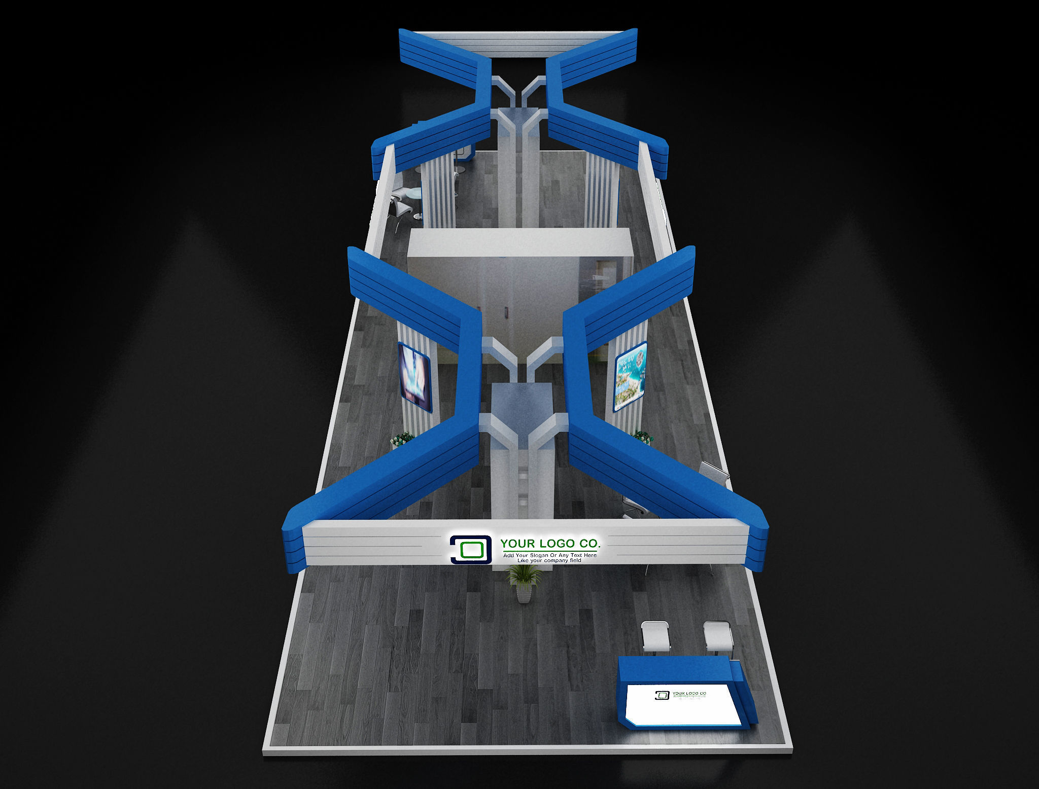 Booth Exhibition Stand a 619a 3D model_10