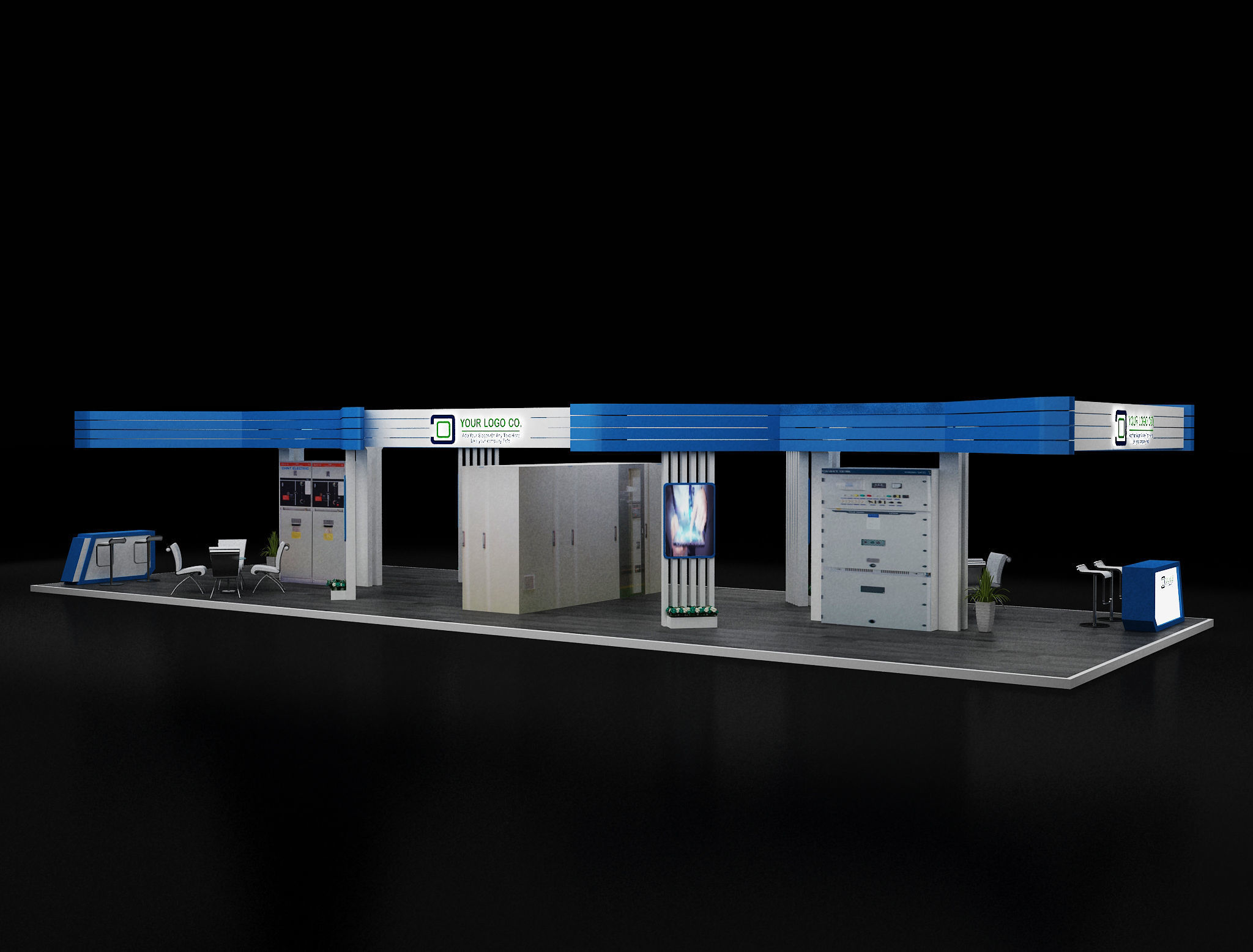 Booth Exhibition Stand a 619a 3D model_8
